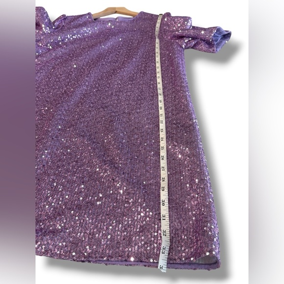 Sézane Gabin Mini Dress Lavender Purple Sequin Sz 40 US 8 Large - Picture 6 of 10